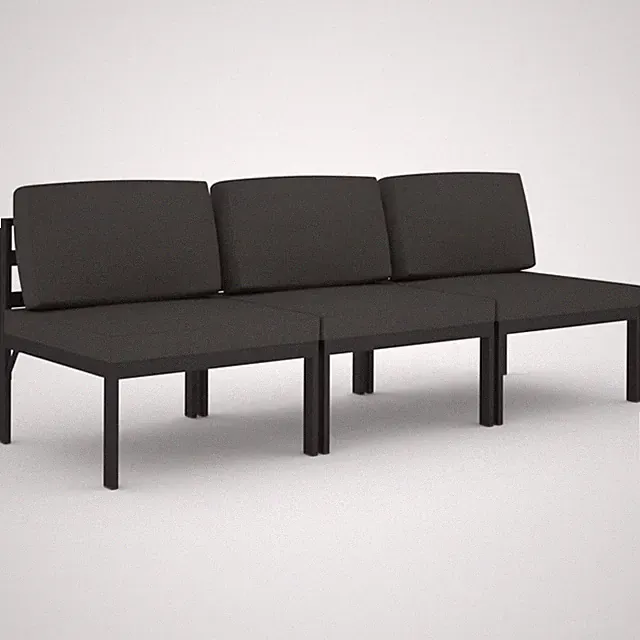 Patio Furniture Set Outdoor Sectional Sofa Set Aluminum Anthracite vidaXL