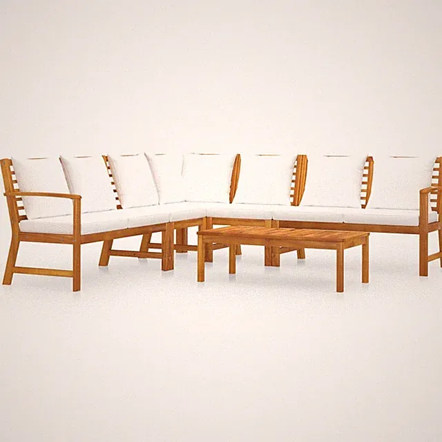 Patio Furniture Set Patio Lounge Set Sectional Sofa Solid Wood Acacia vidaXL