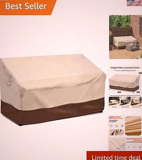 Patio Loveseat Cover 2-Seater & Outdoor Sofa Couch Cover Waterproof