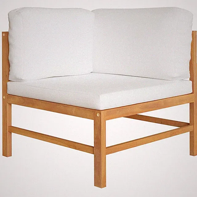 Patio Loveseat Outdoor 2 Seater Sofa with Cream Cushions Solid Wood Teak vidaXL