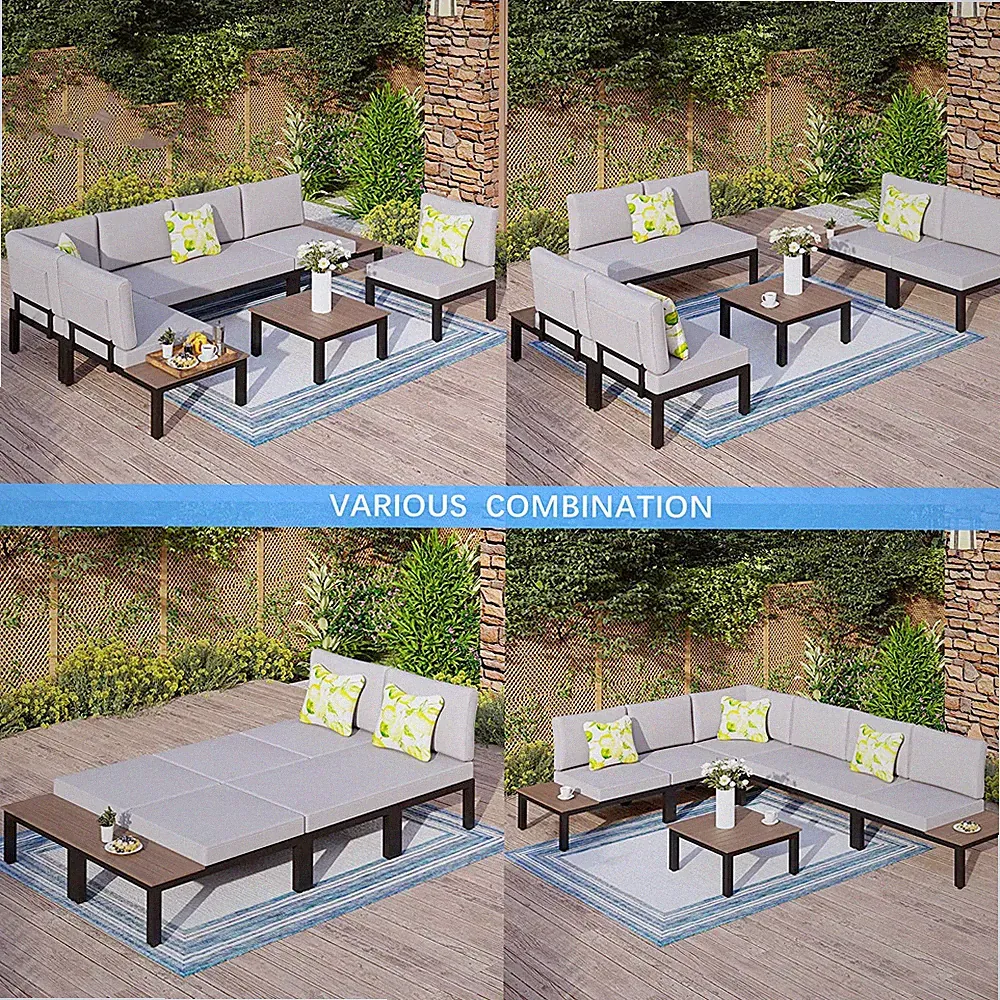 Patio Sectional Sofa Sets Loveseat Conversation Coffee Table Outdoor Furniture