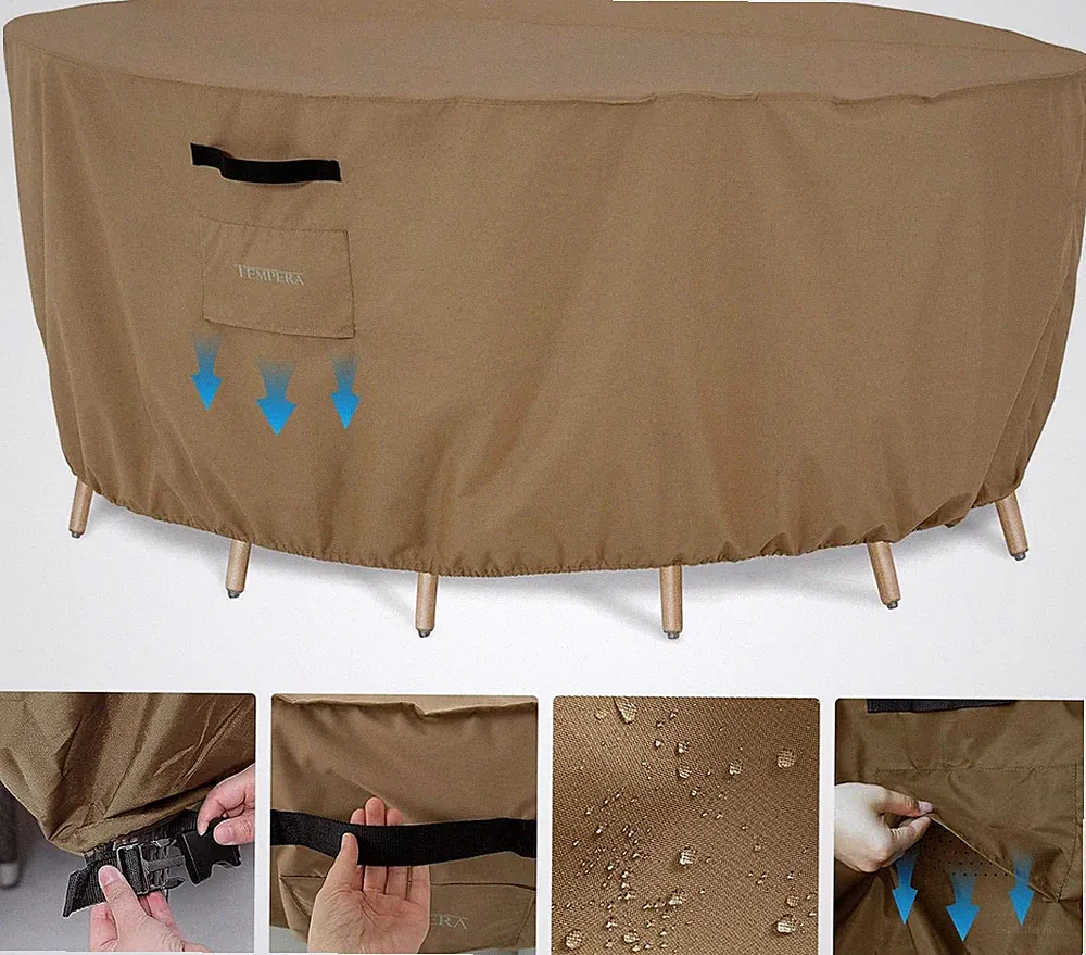 Patio Table Cover , Sectional Sofa , Dining Set Cover Outdoor , Anti-Fading , Wa