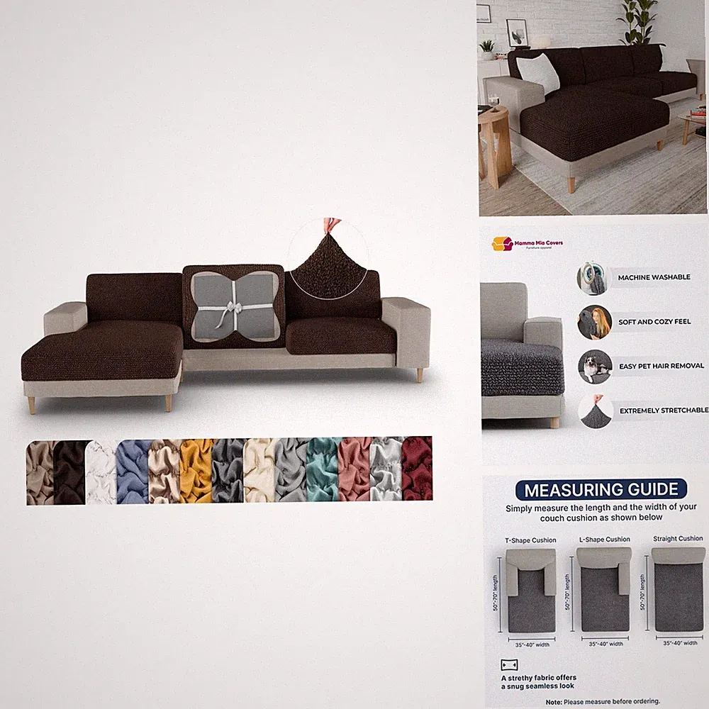 PAULATO BY GA.I. Chaise Cushion Cover L Shape Sofa & Chaise Lounge - Sectional