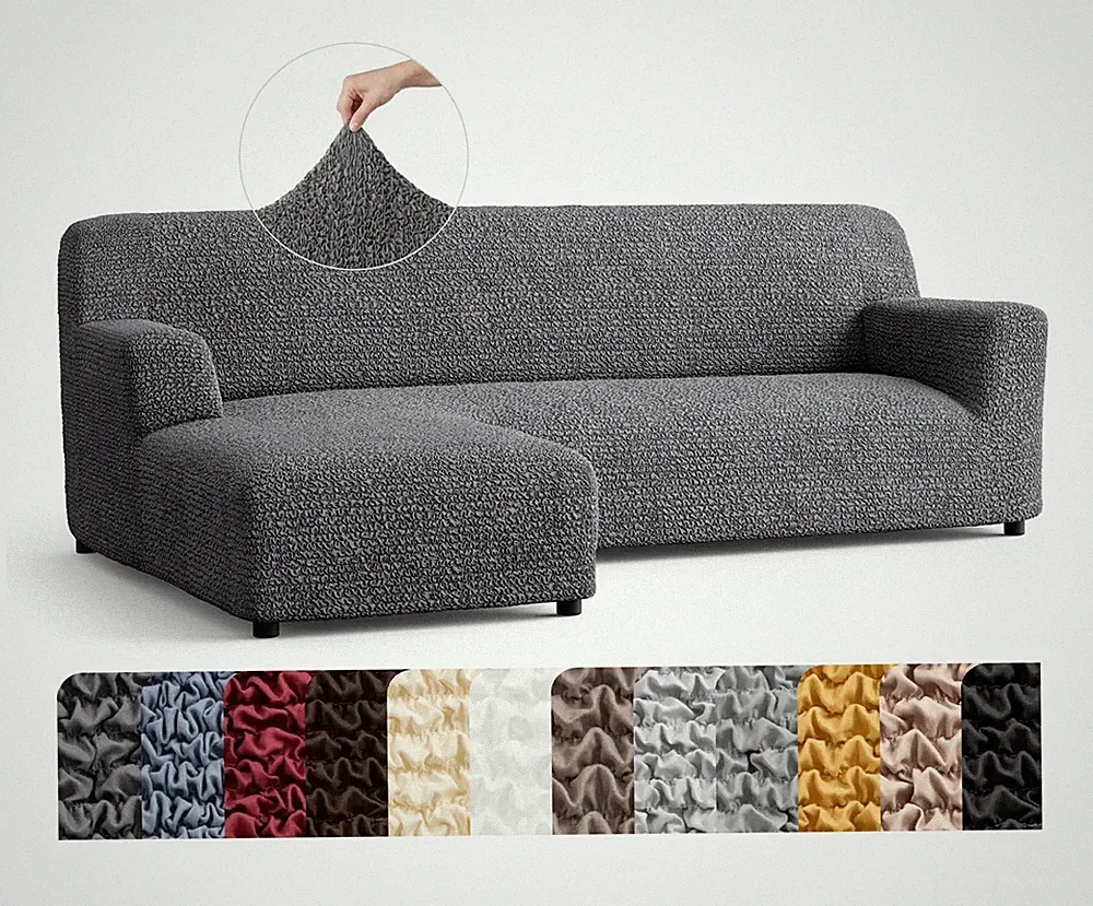 PAULATO BY GA.I.CO. Stretch Sectional Sofa Slipcovers 1-Piece Non-Slip – Elas...