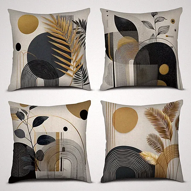 pazzocenter Geometry Set Throw Pillow Covers 18X18 Set of 4, Sofa Bed Couch M...