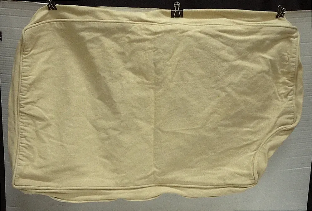 PB Basic Sectional sofa chair Notched Back Pillow SLIPCOVER Honey Canvas 32x18
