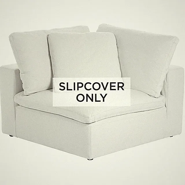 Pearl White Slipcover for Skye Peyton Collection Corner Sectional Chairs