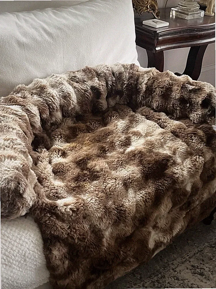 Pelsbarn Dog Bed Luxurious Sofa Non-Slip Oxford Bottom M/L 33 x 33 in