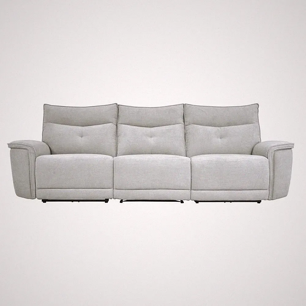 Pemberly Row 3-Piece Power Reclining Sofa Set with USB Ports in Mist Gray