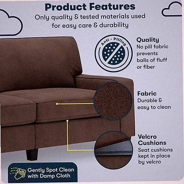 Pemberly Row 78" Track Arm Sofa with Removable Covers Dark Brown
