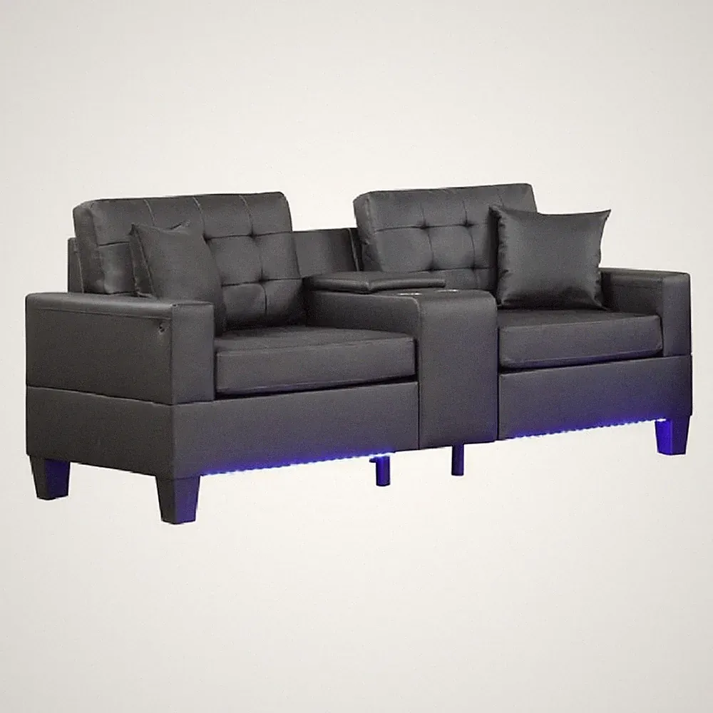 Pemberly Row 91 Inch Sleeper Sectional with Storage Chaise Brown Flannel