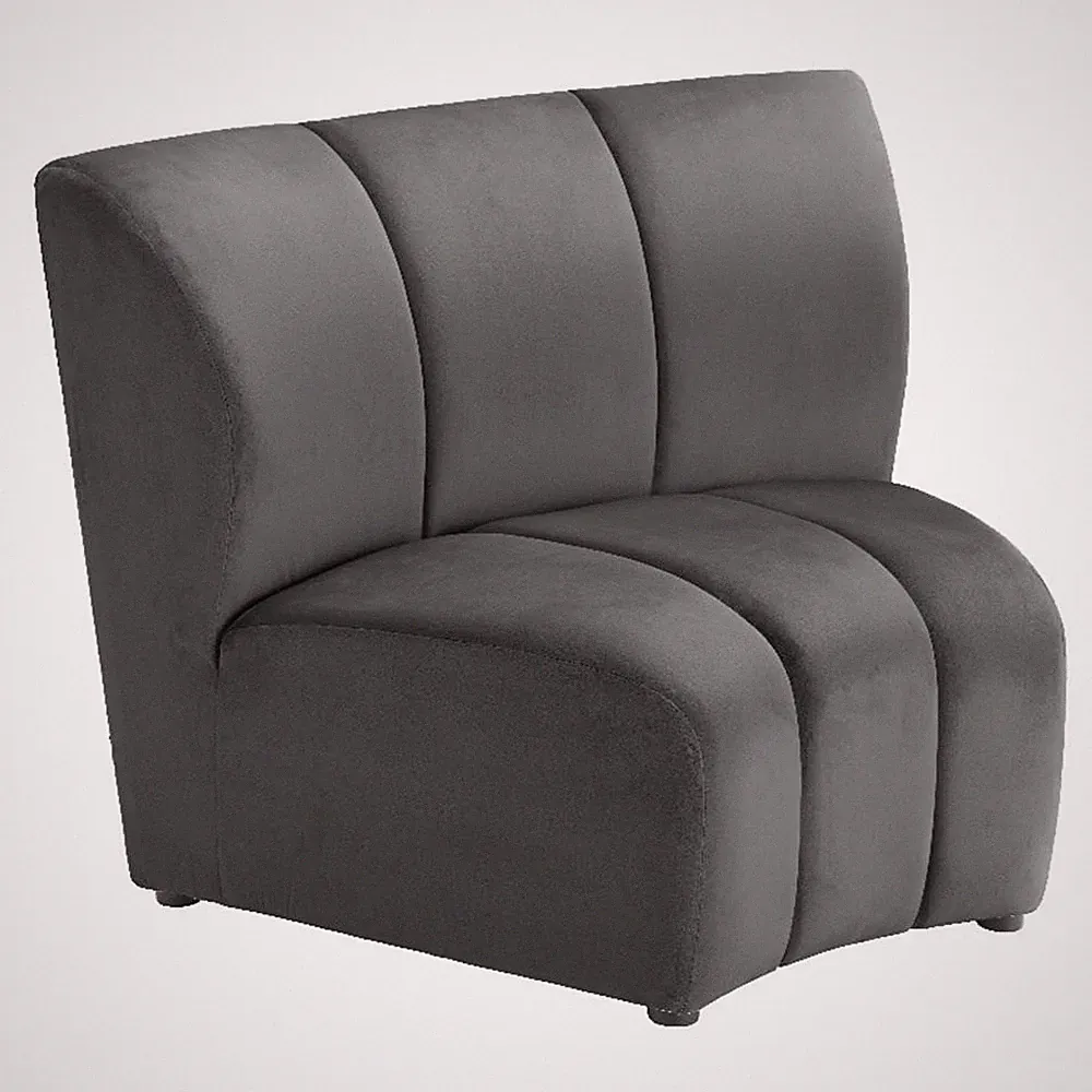 Pemberly Row Contemporary Engineered Wood Modular Sectional Black
