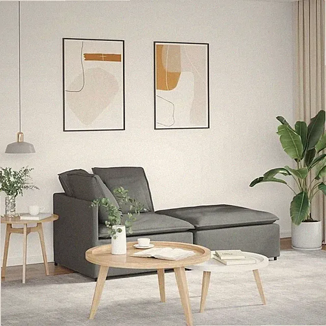 Pemberly Row Contemporary Modular Oversized Sofa in Dark Gray Fabric