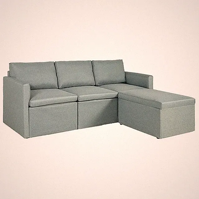Pemberly Row Convertible Sectional Sofa L Shape Couch/Reversible Chaise in Green