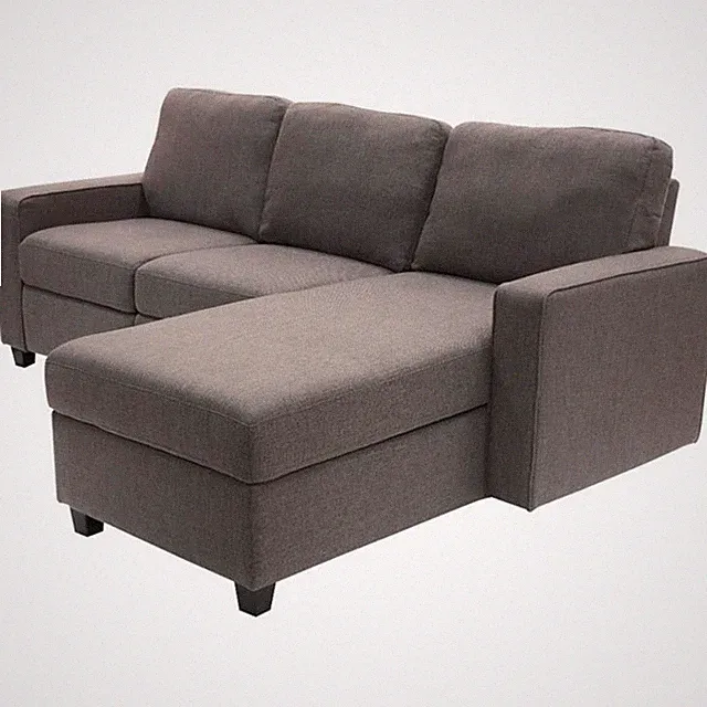 Pemberly Row Fabric Right Facing Reclining Sectional in Gray