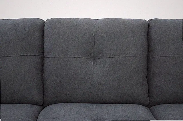 Pemberly Row Modern Linen Fabric Sectional Sofa Set in Dark Gray