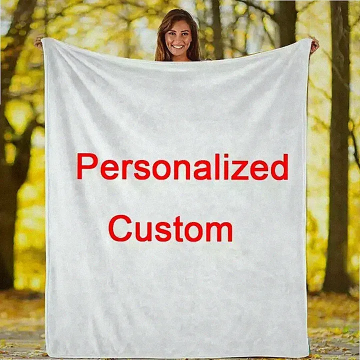 Personalized Custom Home Soft Warm Flannel Plush Sofa Bed Sheets Blanket Bedding