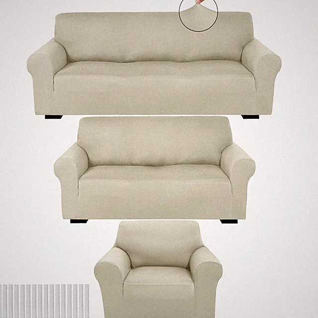 Peryiter 3 Pcs Couch and Loveseat Covers Set Sofa Cover for Couch Sofa Slipco...