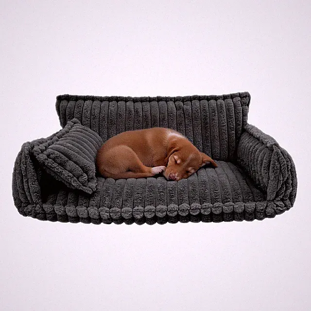 Pet Couch Bed Calming Couch W/ Removable Washable Cover for Pets 100*67*40cm