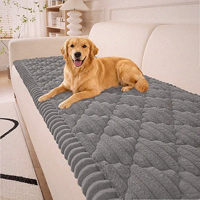 Pet Couch Covers for Dogs Washable, Non-Slip Fuzzy Couch Covers for 3 Cushion...