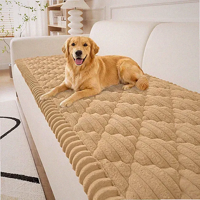 Pet Couch Covers for Dogs Washable, Non-Slip Fuzzy Couch Covers for 3 Cushion...