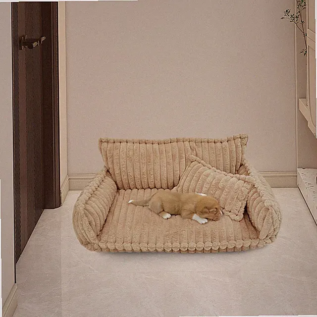 Pet Couch with Removable Washable Cover Calming Couch with Pillow for Pets