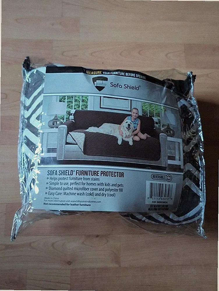 Pet Friendly Couch Protector, Reversible Cover for Dogs and Cats, Charcoal Color