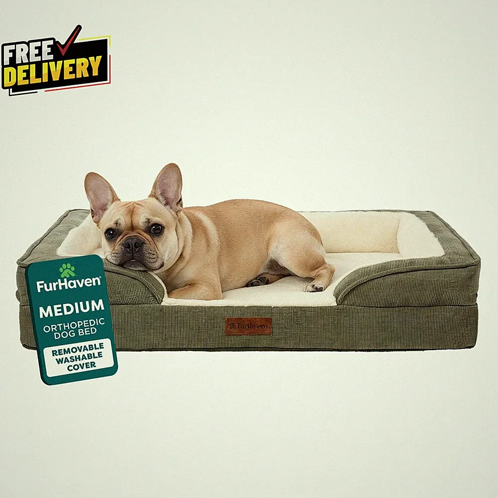 Pet Products Medium Nest-Top Perfect Comfort Sofa Orthopedic Ped Bed 30X20 Green
