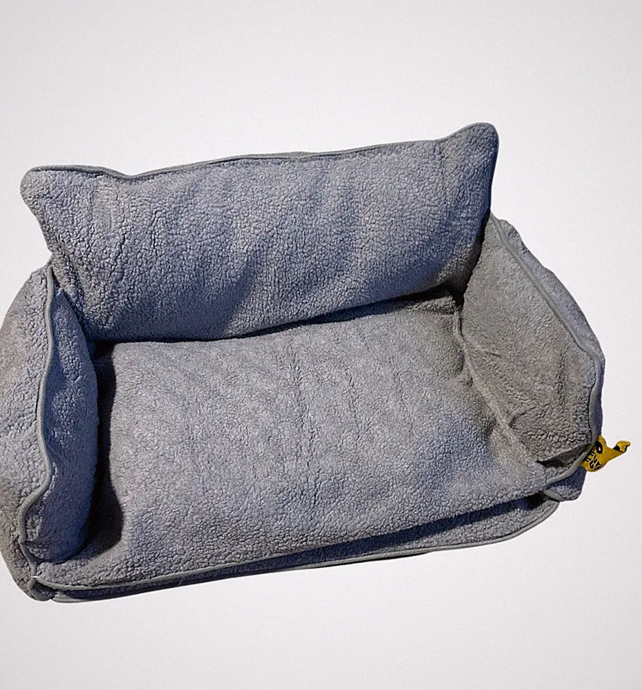 Pet Sofa Bed Cushion Cat Dog Couch Sofa Bed with Non-Slip Bottom Faux Lambswool