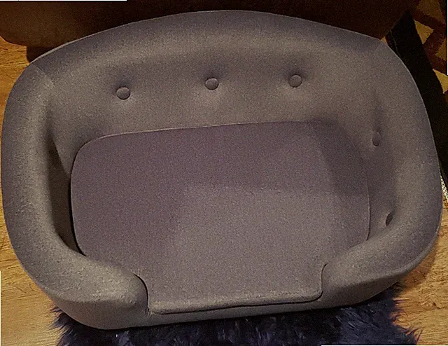 Pet Sofa for Small Dogs and Cats, Deep Grey, Low Back Lounging, New