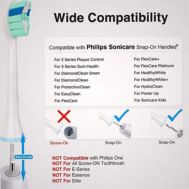 Philips Sonicare Toothbrush Replacement Head - 8 Pack