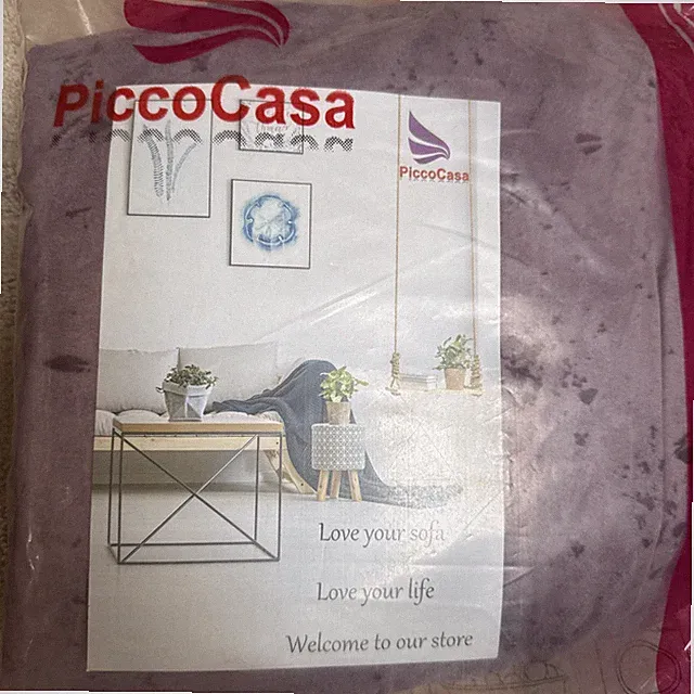 PiccoCasa Jacquard Sofa Covers Stretch Thick Slipcover, Purple small