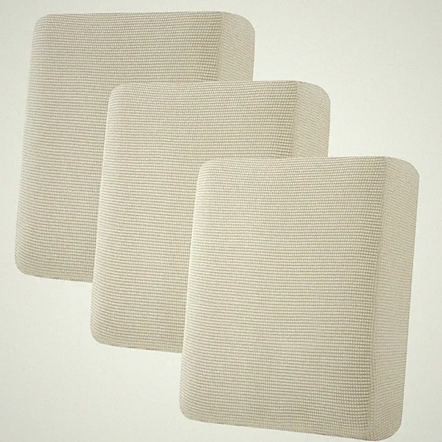 Piece Sofa Seat Cushion Slipcovers Natural Stretch Jacquard Fabric Elastic