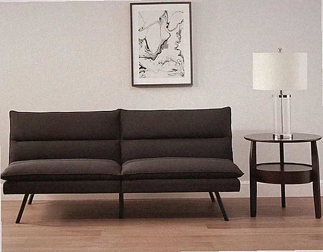 Pillow Top Futon Couch 71.25In, Charcoal