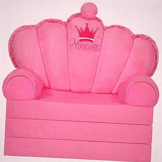 Pink Comfy Toddler Couch Sofa Lounger Toddler Bed for Seating Soft Light Pink