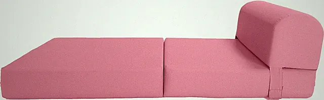 Pink Sleeper Chair Folding Foam Beds, Portable Flip Couch Bed 6 x 24 x 70