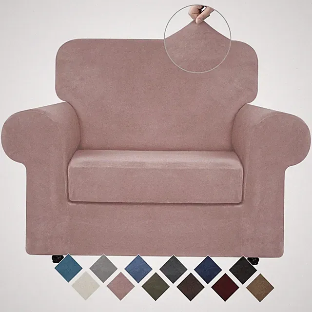 Pink Velvet Sofa Slipcovers Set - Washable, Luxury Plush
