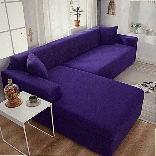 Plain Corner Sofa Cover Room Elastic Couch Cover Stretch Slipcovers L Shape Sofa