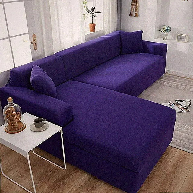Plain Corner Sofa Covers for Living Room Elastic Couch Cover Stretch Slipcovers