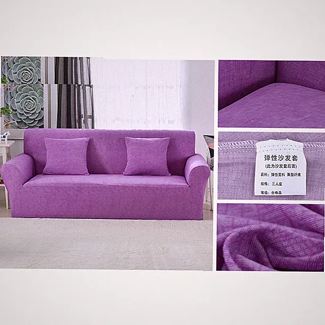 Plain L Shape Couch Cover Stretch Elastic Sofa Cover Sectional Corner Slipcover