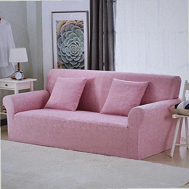 Plain L Shape Couch Cover Stretch Elastic Sofa Cover Sectional Corner Slipcover