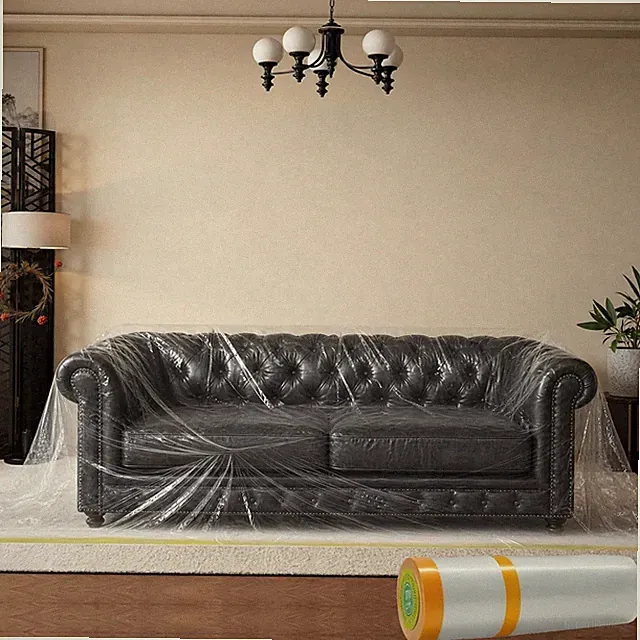 Plastic Couch Cover Moving & Storage 106" Wide x 32.8 ft Sectional Couch