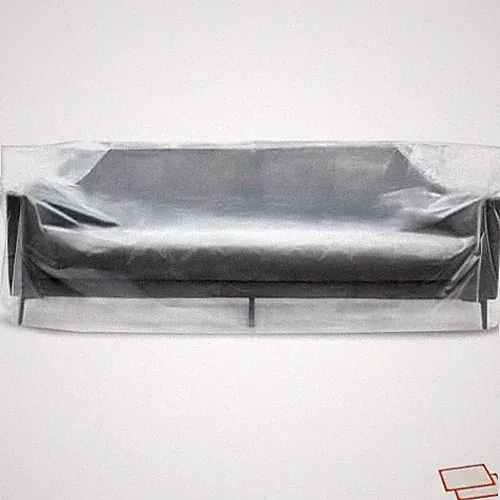 Plastic Furniture Covers for Moving - Heavy-Duty Couch Cover for Sofa