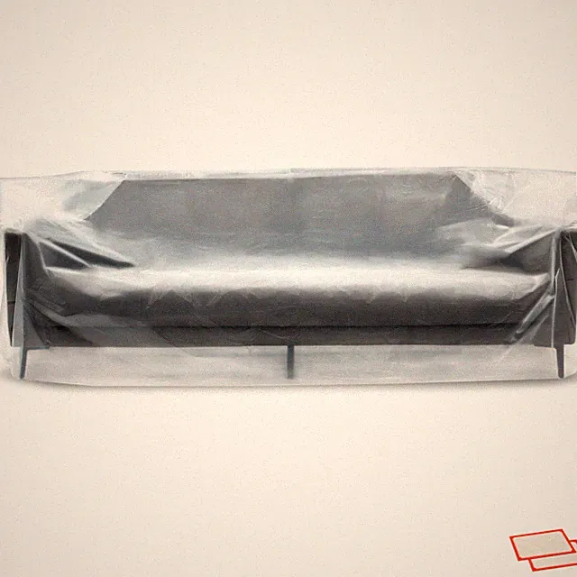 Plastic Furniture Covers for Moving - Heavy-Duty Plastic Couch Cover for Sofa