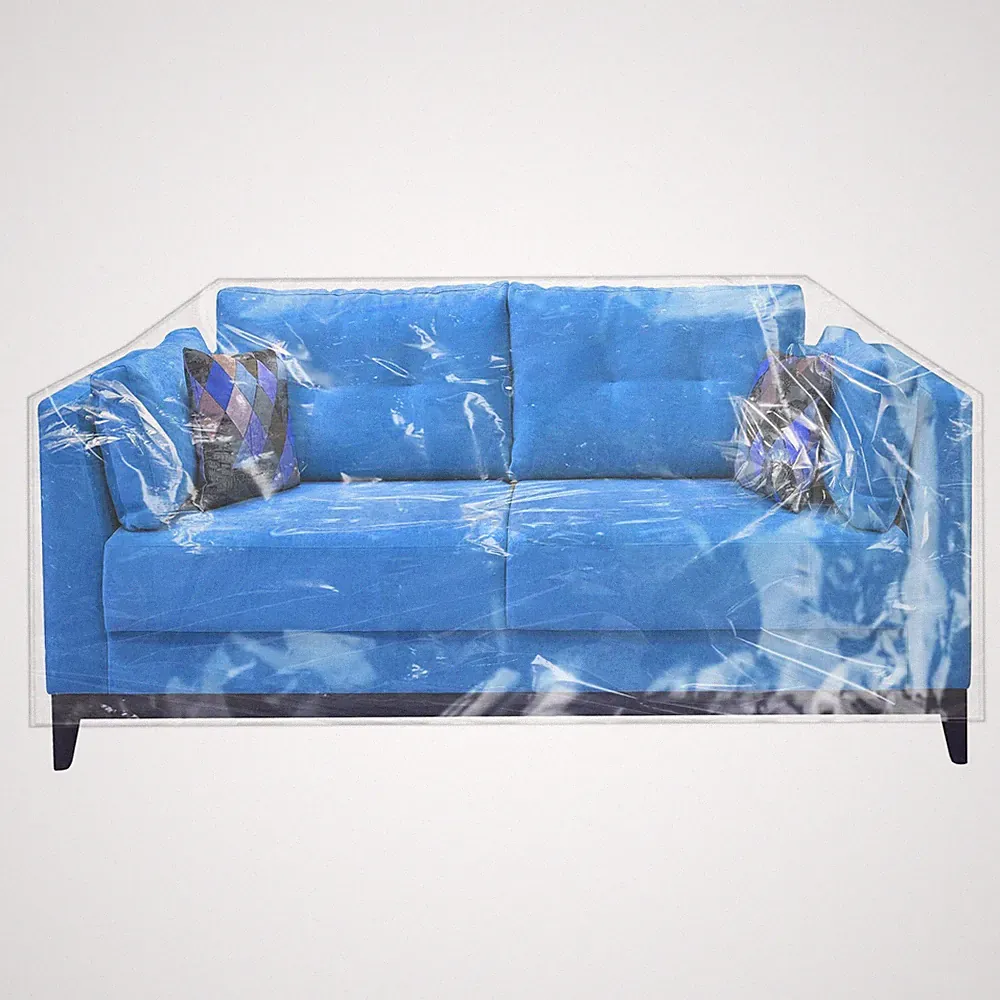 Plastic Loveseat Cover - 84" W x 40" D x 36" RH x 18" FH - Heavy Duty Vinyl,...