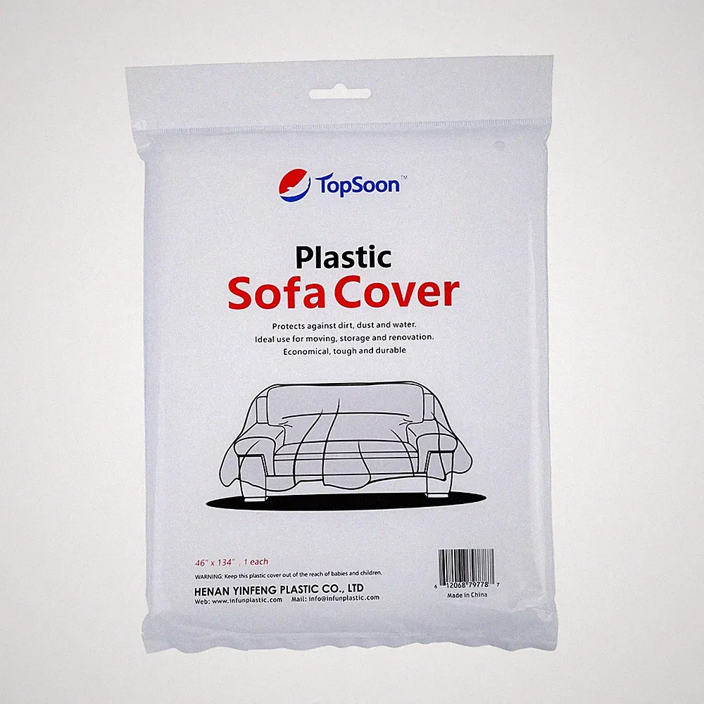 Plastic Sofa Cover Bag 134x46 Inch Clear Couch Protector Moving Storage Wrap