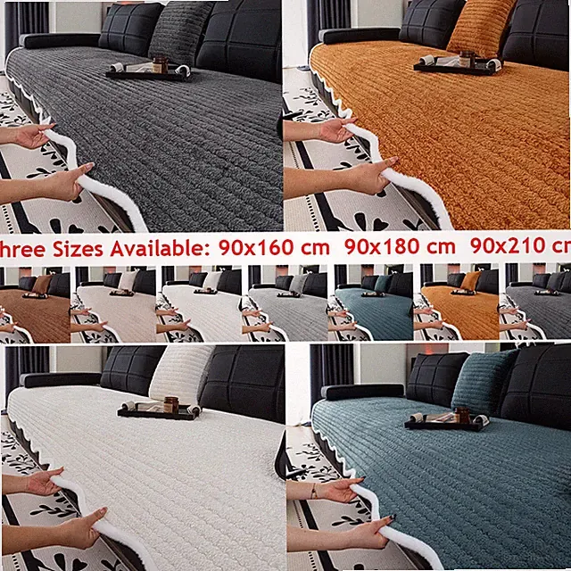 Plush Anti-Scratch Couch Cover Sofa Cover Mat Pet Bed Mat Furniture Protector US