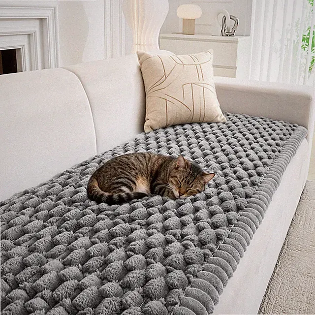 Plush Couch Cover for Dogs Non Slip Pet Sofa Protector, Ultra Soft Washable Couc