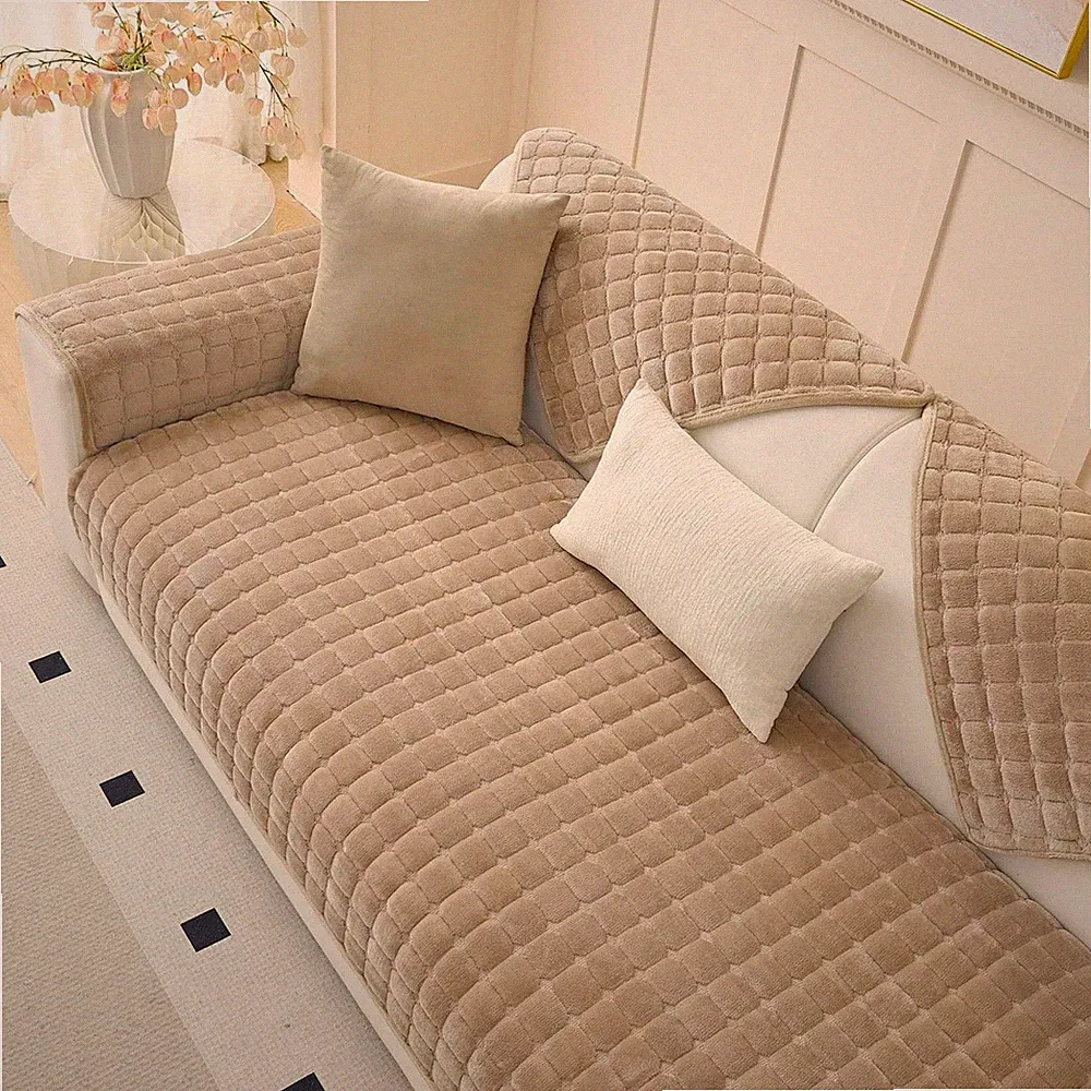 Plush Couch Cover for Dogs Washable, Non Slip Sofa Covers for Pets, Sectional...