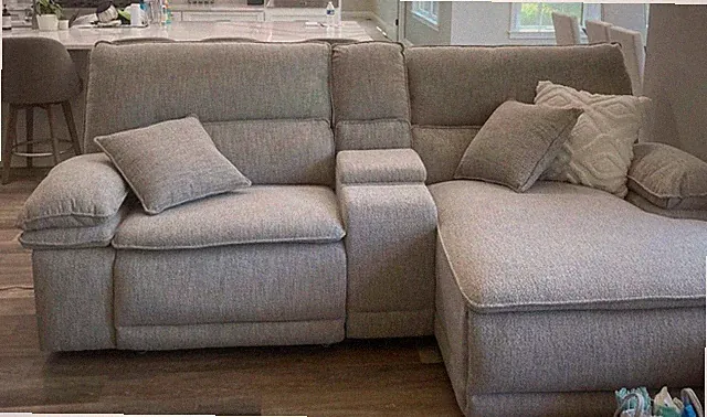 Plush gray sectional, Value City Furniture